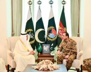 Field Marshal Syed Asim Munir reaffirms Pakistan’s commitment to strengthening ties with Saudi Arabia during a meeting with Saudi Minister Abdulrahman Al-Fadley.