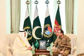 Field Marshal Syed Asim Munir reaffirms Pakistan’s commitment to strengthening ties with Saudi Arabia during a meeting with Saudi Minister Abdulrahman Al-Fadley.