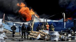 At least 37 people were killed after a Russian drone strike triggered an explosion at an ammunition depot near Kyiv, Ukraine's Zelenskiy says