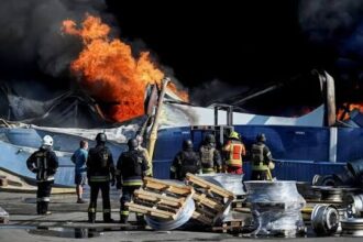 At least 37 people were killed after a Russian drone strike triggered an explosion at an ammunition depot near Kyiv, Ukraine's Zelenskiy says