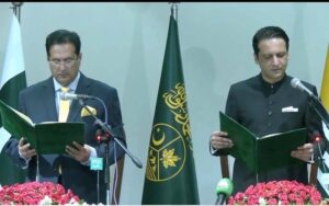 PML-N leader Iftikhar Gilani has taken oath as Prime Minister of Azad Kashmir after securing 30 votes in the AJK Legislative Assembly.