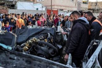 An Israeli strike on a Gaza police checkpoint killed nine Palestinians, including a female police chief and a 13-year-old girl.