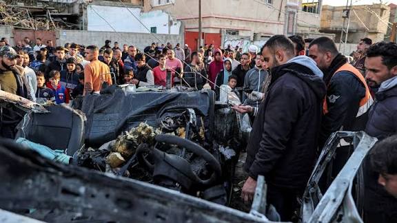 An Israeli strike on a Gaza police checkpoint killed nine Palestinians, including a female police chief and a 13-year-old girl.
