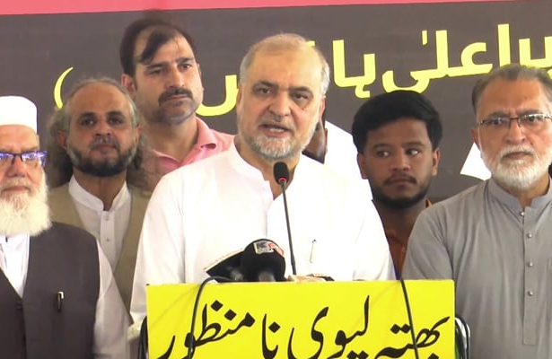 Jamaat-e-Islami chief Hafiz Naeem announces a shutdown and long march towards Islamabad after Rabi-ul-Awwal 12 if the government fails to withdraw the petroleum levy.