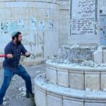 Israeli far-right lawmaker Zvi Sukkot and his associates damaged a Palestinian memorial in Madama during a military-escorted visit to the West Bank.