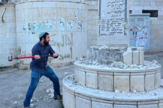 Israeli far-right lawmaker Zvi Sukkot and his associates damaged a Palestinian memorial in Madama during a military-escorted visit to the West Bank.