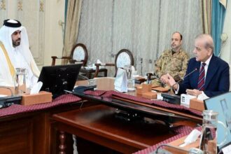 Prime Minister Shehbaz Sharif meets Sheikh Naif bin Eid Al Thani as Pakistan and Qatar discuss stronger ties and increased investment in Pakistan.