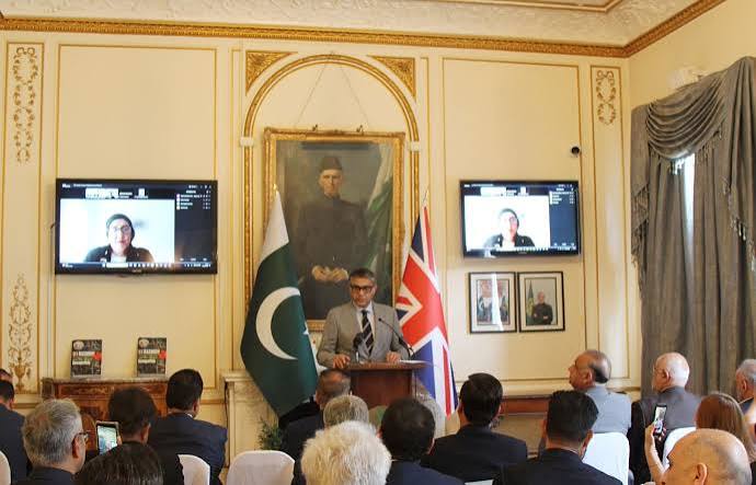 Participants attend the Youm-e-Istehsal Kashmir seminar organized by the Pakistan High Commission in London.