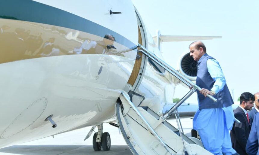 Pakistan Prime Minister Shehbaz Sharif departs for Saudi Arabia on a two-day official visit to meet Crown Prince Mohammed bin Salman.