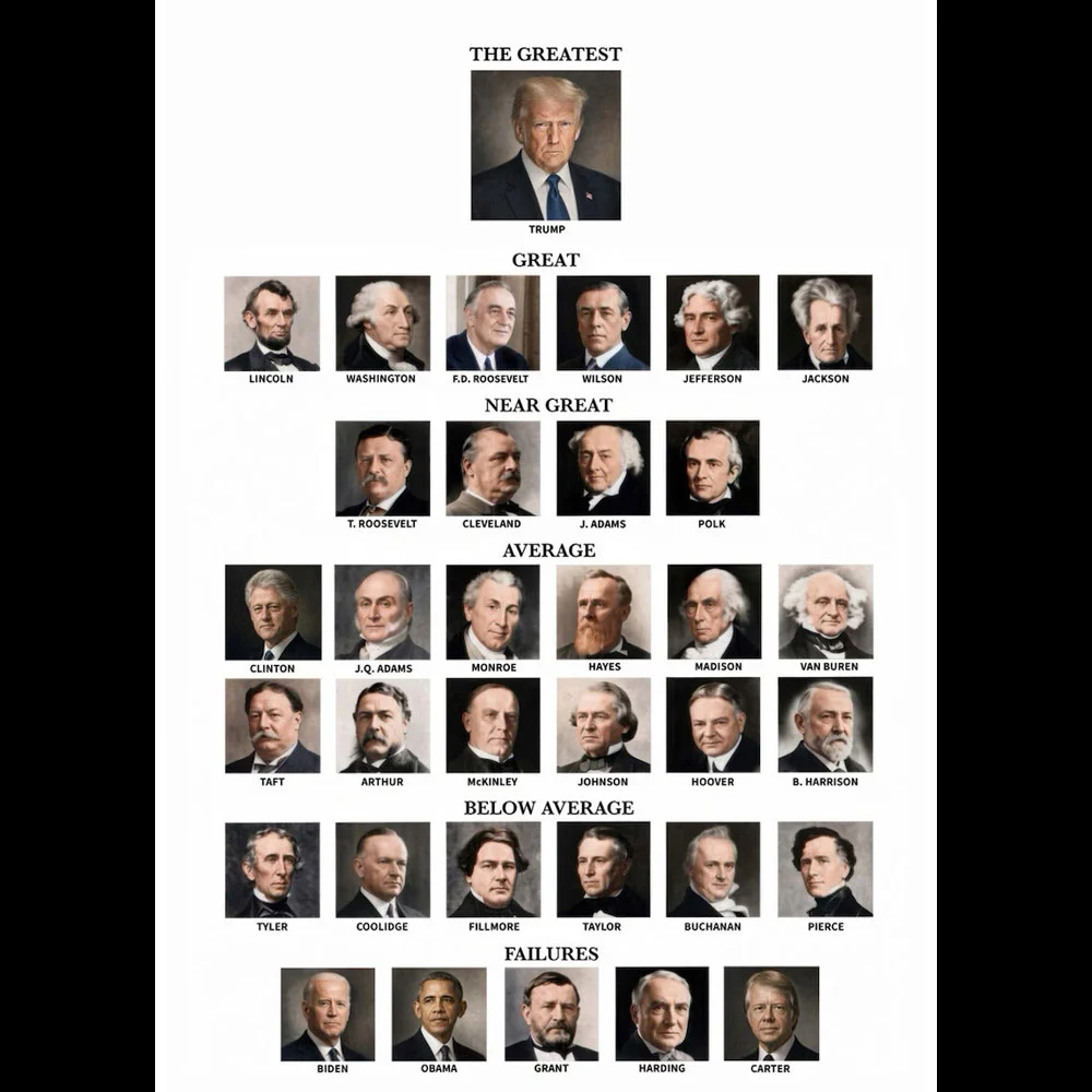 Donald Trump has ranked himself as the greatest US president while placing Lincoln,