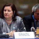 Brazilian Ambassador Maria Luiza Ribeiro Viotti during the diplomatic dispute between the United States and Brazil.