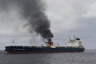 A suspected Houthi attack on a cargo ship in the Bab el-Mandeb Strait killed two Pakistani crew members and one Indonesian.