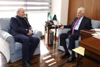 Iranian Ambassador Reza Amiri Moghaddam meets Pakistan Defense Minister Khawaja Asif in Islamabad to discuss bilateral ties and cooperation.