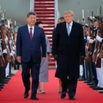Chinese President Xi Jinping has arrived in the US for a state visit. Donald Trump personally welcomed him and Peng Liyuan at Joint Base Andrews.