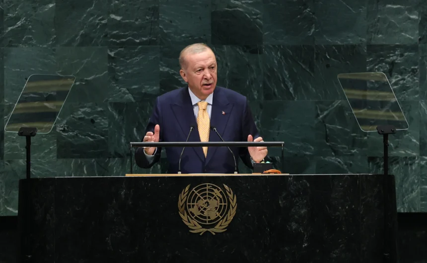 Turkish President Recep Tayyip Erdogan calls for Gaza reconstruction, Palestinian statehood and UN reform during his 2026 General Assembly address.