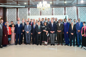 Foreign Secretary Amina Baloch holds a farewell meeting with the diplomatic corps in Islamabad as diplomats appreciate her leadership and wish her well.