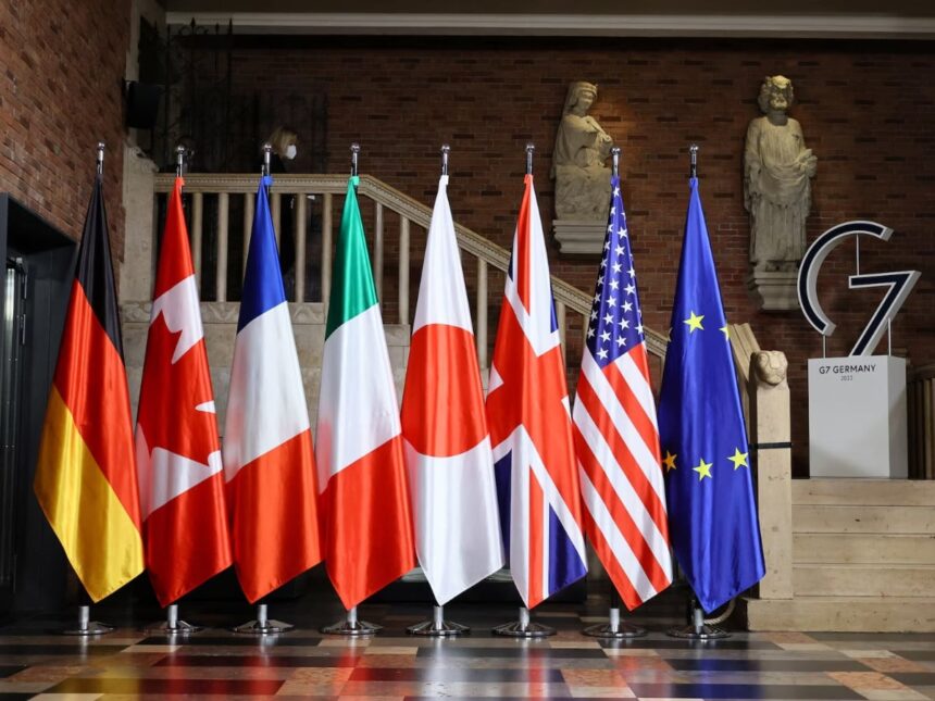 G7 foreign ministers urge Iran to end support for Yemen’s Houthis and call on the group to halt attacks on Saudi Arabia and civilian shipping.