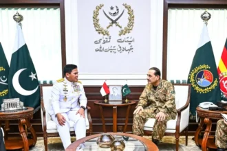 Indonesian Navy Chief Meets Field Marshal Asim Munir at GHQ