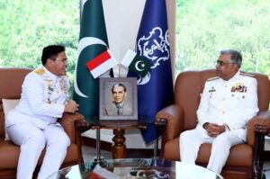 Indonesian Navy Chief Admiral Dr. Muhammad Ali visited Pakistan Naval Headquarters and discussed maritime security and bilateral naval cooperation.