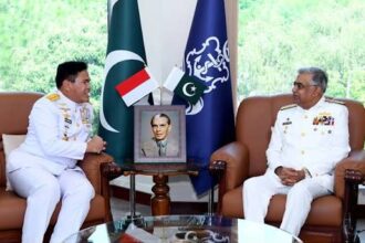 Indonesian Navy Chief Admiral Dr. Muhammad Ali visited Pakistan Naval Headquarters and discussed maritime security and bilateral naval cooperation.