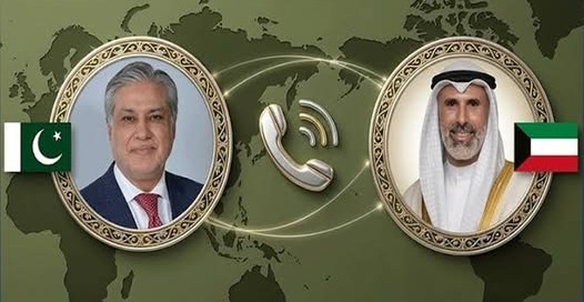 Ishaq Dar and Kuwait’s foreign minister discuss bilateral ties, regional developments and plans to meet on the sidelines of the UN General Assembly.