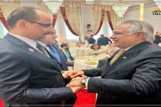 Ishaq Dar meets Turkish intelligence chief Ibrahim Kalin in Bishkek to discuss regional developments, the Mecca Defence Pact and security.