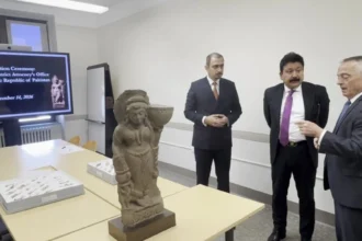 The United States has returned 36 stolen Pakistani antiquities, including a fourth-century Yakshi figure and 35 ancient terracotta figures.