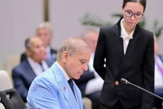 Prime Minister Shehbaz Sharif signs the SCO summit declaration as Pakistan prepares to chair the Council of Heads of State for 2026–27.