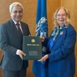 Pakistan’s envoy Tahir Andrabi presents his credentials at UN Geneva and reaffirms cooperation on peace, security, human rights and development.