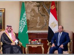 Saudi Crown Prince Mohammed bin Salman and Egyptian President Abdel Fattah El-Sisi discussed security, stability and freedom of navigation in Cairo.