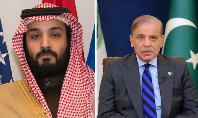 Prime Minister Shehbaz Sharif condemns Houthi attacks on Saudi Arabia and reaffirms Pakistan’s support for the Saudi leadership.