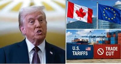 Donald Trump has threatened heavy tariffs or reduced trade with Europe over an EU proposal to make Canada an associate member.