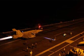 The US has launched new strikes on IRGC targets in Iran after renewed attacks involving commercial shipping and US forces.