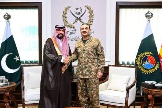 Field Marshal Asim Munir met Saudi Ambassador Dr Rajeh Tami Albugamy to discuss regional security, defence cooperation and progress under the Makkah Joint Defence Agreement.