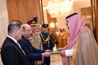 Saudi Ambassador Dr. Raajih Al-Baqmi presents his credentials to President Asif Ali Zardari as Pakistan and Saudi Arabia reaffirm their close bilateral ties.